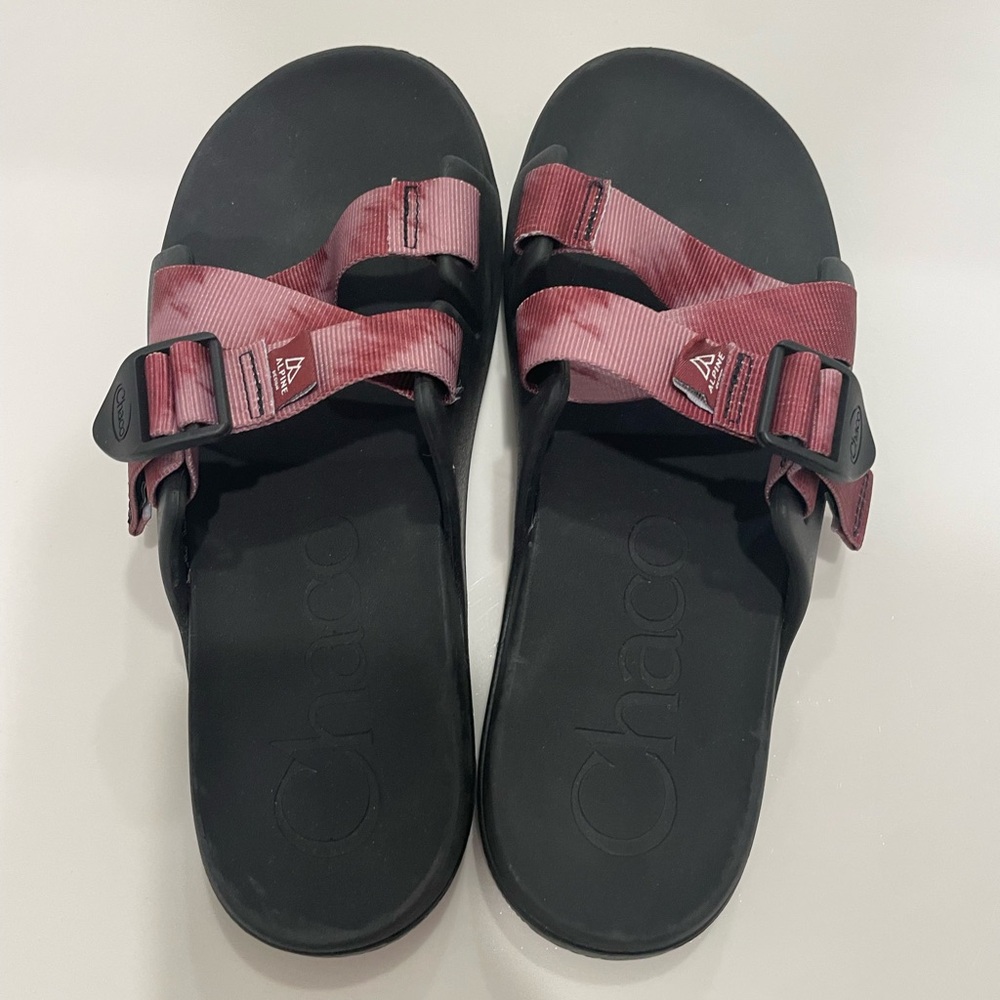 Chaco Alpine Women's Size 6 Medium Width Black and Pink Sandals Outdoor Sliders